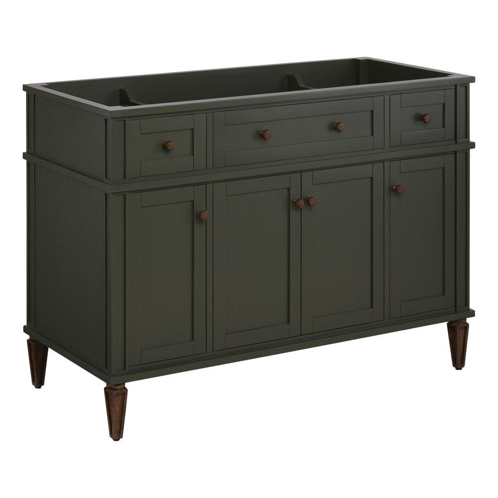 48 ELMDALE VANITY - DARK OLIVE GREEN - VANITY CABINET ONLY 