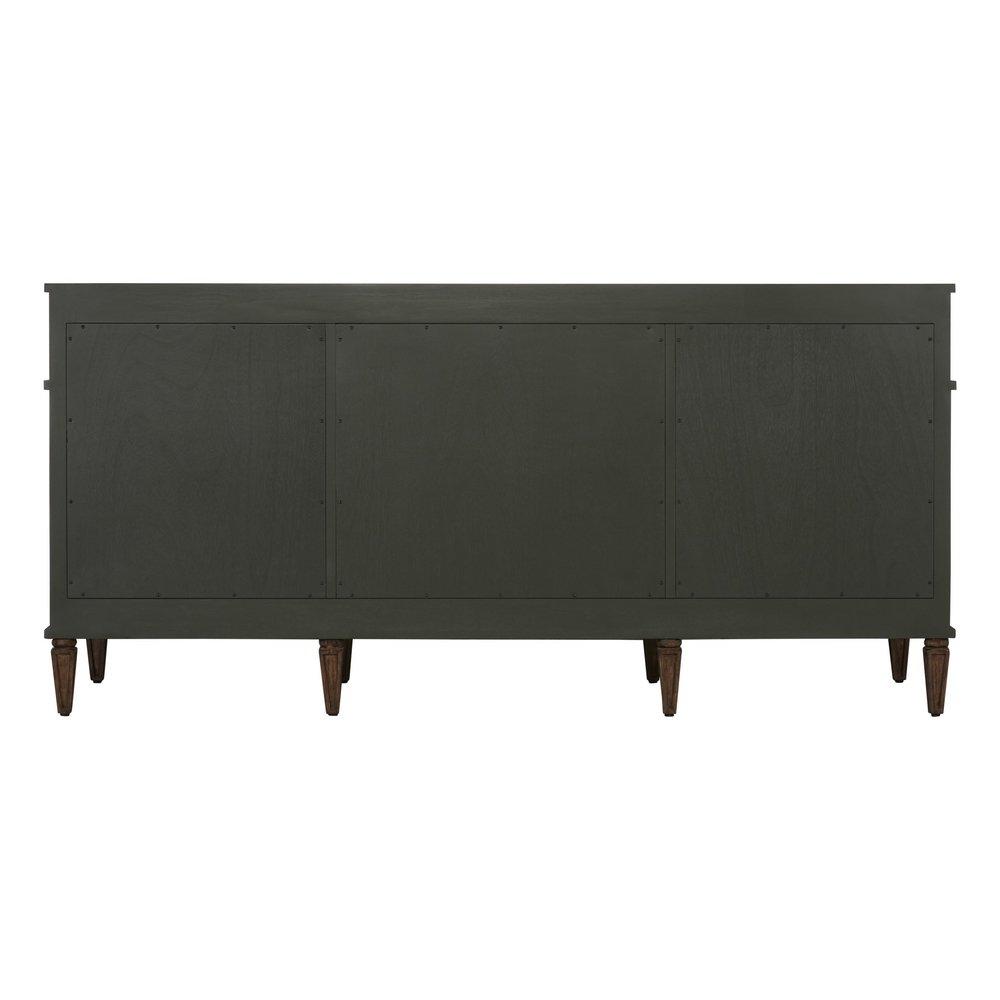 72 ELMDALE VANITY WITH RECTANGLE UNDERMOUNT SINKS - DARK OLIVE GREEN - FEATHERED WHITE - WIDESPREAD 