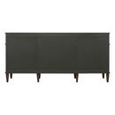 72 ELMDALE VANITY WITH RECTANGLE UNDERMOUNT SINKS - DARK OLIVE GREEN - FEATHERED WHITE - WIDESPREAD 