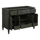 48 ELMDALE VANITY WITH RECTANGLE UNDERMOUNT SINK - DARK OLIVE GREEN - FEATHERED WHITE - WIDESPREAD 