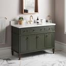 48 ELMDALE VANITY WITH RECTANGLE UNDERMOUNT SINK - DARK OLIVE GREEN - FEATHERED WHITE - WIDESPREAD 