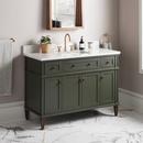 48 ELMDALE VANITY WITH RECTANGULAR UNDERMOUNT SINK - DARK OLIVE GREEN - CARRARA MARBLE - WIDESPREAD 