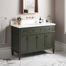 48 ELMDALE VANITY WITH RECTANGULAR UNDERMOUNT SINK - DARK OLIVE GREEN - CARRARA MARBLE - WIDESPREAD 