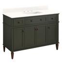 48 ELMDALE VANITY WITH RECTANGULAR UNDERMOUNT SINK - DARK OLIVE GREEN - ARCTIC WHITE - WIDESPREAD 