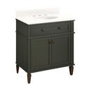 30 in. Vanity with Undermount Sink in Dark Olive Green