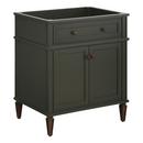 30 ELMDALE VANITY WITH RECTANGULAR UNDERMOUNT SINK - DARK OLIVE GREEN - ARCTIC WHITE - SINGLE HOLE 
