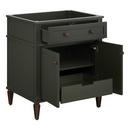 30 ELMDALE VANITY WITH RECTANGULAR UNDERMOUNT SINK - DARK OLIVE GREEN - ARCTIC WHITE - SINGLE HOLE 