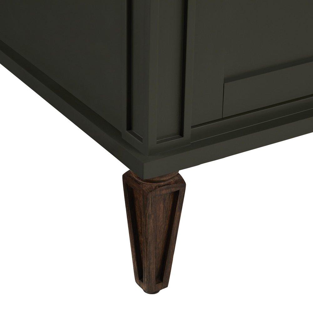 30 ELMDALE VANITY WITH RECTANGULAR UNDERMOUNT SINK - DARK OLIVE GREEN - ARCTIC WHITE - SINGLE HOLE 