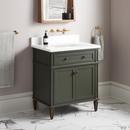 30 ELMDALE VANITY WITH RECTANGULAR UNDERMOUNT SINK - DARK OLIVE GREEN - ARCTIC WHITE - SINGLE HOLE 