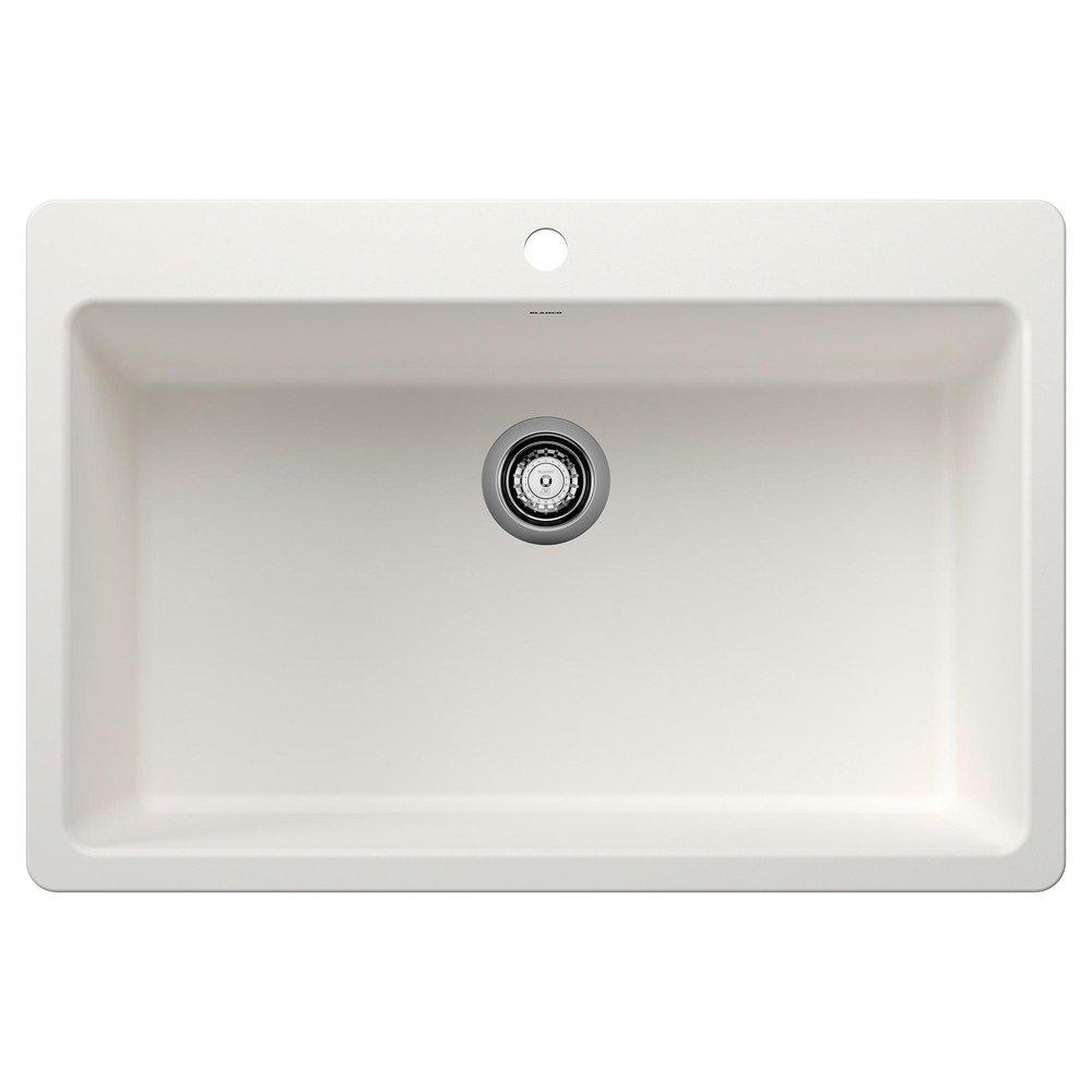 LIVEN 33 DUAL MOUNT SINGLE BOWL KITCHEN SINK - WHITE 
