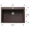 LIVEN 33 DUAL MOUNT SINGLE BOWL KITCHEN SINK - CAFT 