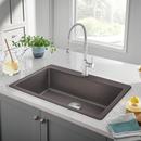 LIVEN 33 DUAL MOUNT SINGLE BOWL KITCHEN SINK - VOLCANO GRAY 