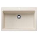 LIVEN 33 DUAL MOUNT SINGLE BOWL KITCHEN SINK - SOFT WHITE 