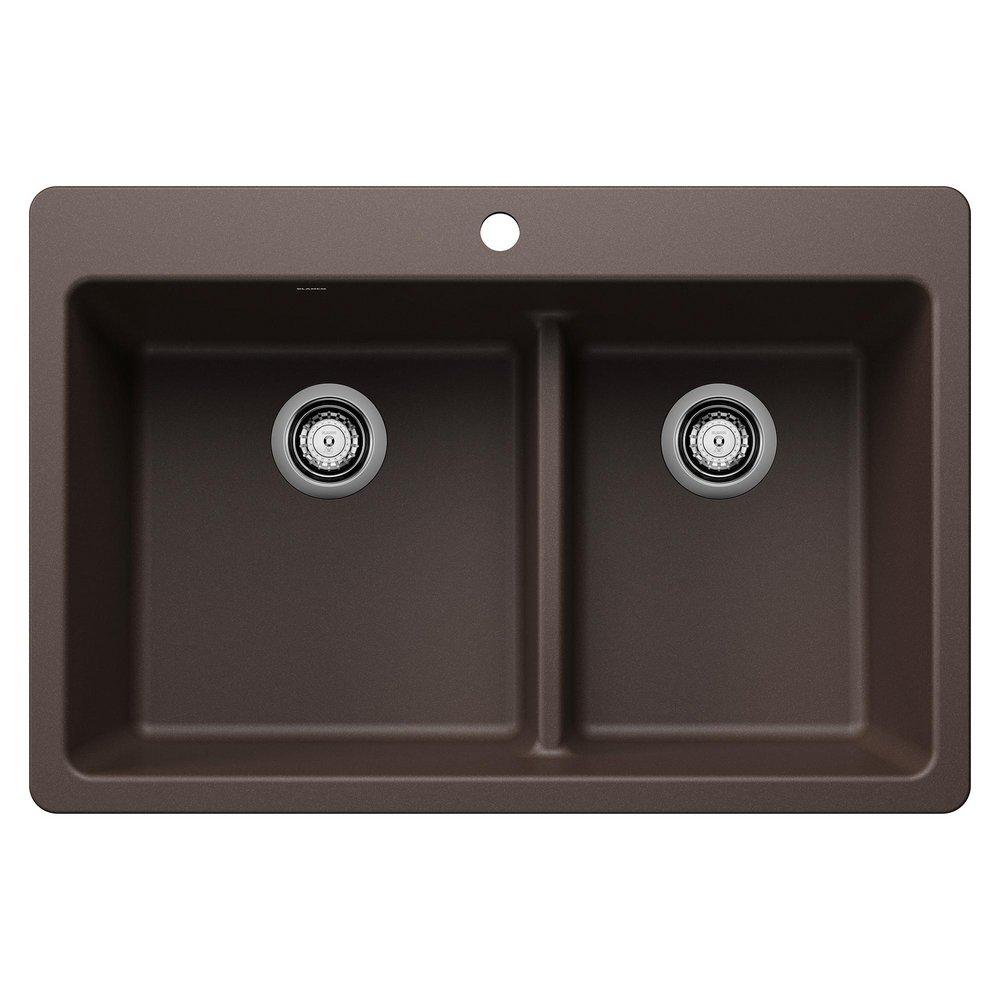 LIVEN 1-3/4 DOUBLE BOWL KITCHEN SINK WITH LOW DIVIDE - CAFT 