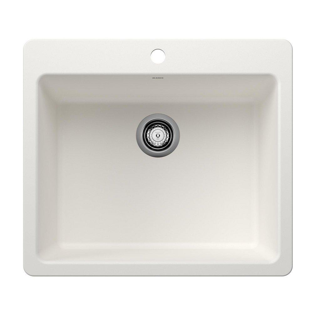 LIVEN 25 DUAL MOUNT SINGLE BOWL KITCHEN SINK - WHITE 