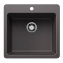 LIVEN 21 DUAL MOUNT SINGLE BOWL KITCHEN SINK - CINDER 