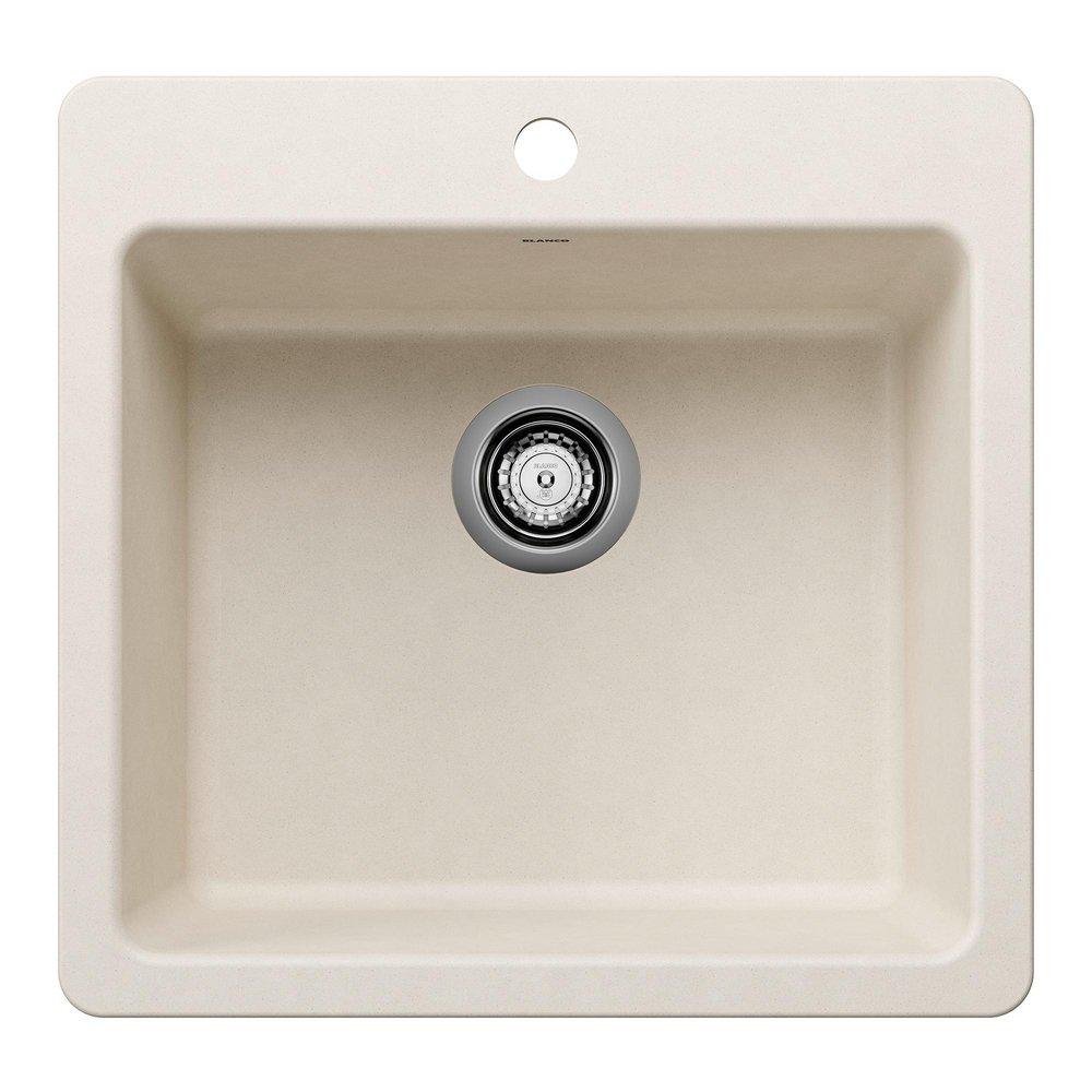 LIVEN 21 DUAL MOUNT SINGLE BOWL KITCHEN SINK - SOFT WHITE 