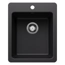 17 in. Dual Mount Silgranit Bar Sink in Coal Black