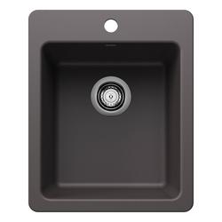 17 in. Dual Mount Bar Sink in Cinder