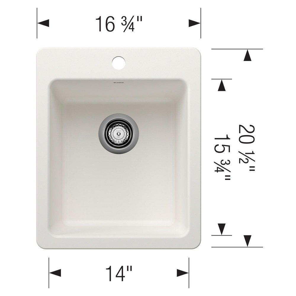 LIVEN 17 DUAL MOUNT BAR SINK - WHITE 