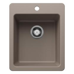 17 in. Dual Mount Silgranit Bar Sink in Truffle