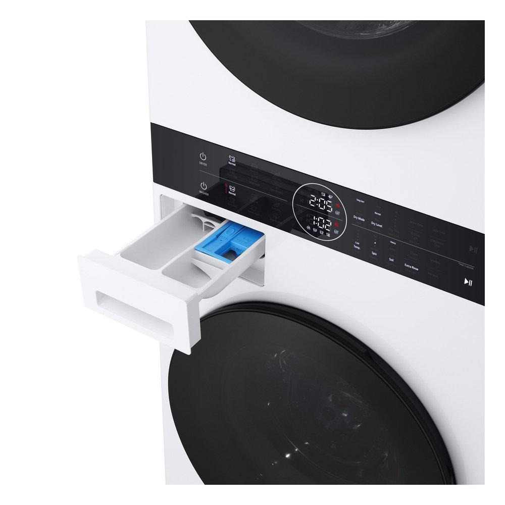 2.3 CU.FT. WASHER 4.2 CU.FT. DUAL INVERTER HEAT PUMP VENTLESS DRYER WASHTOWER WITH CENTER CONTROL AND AIDD WHITE 