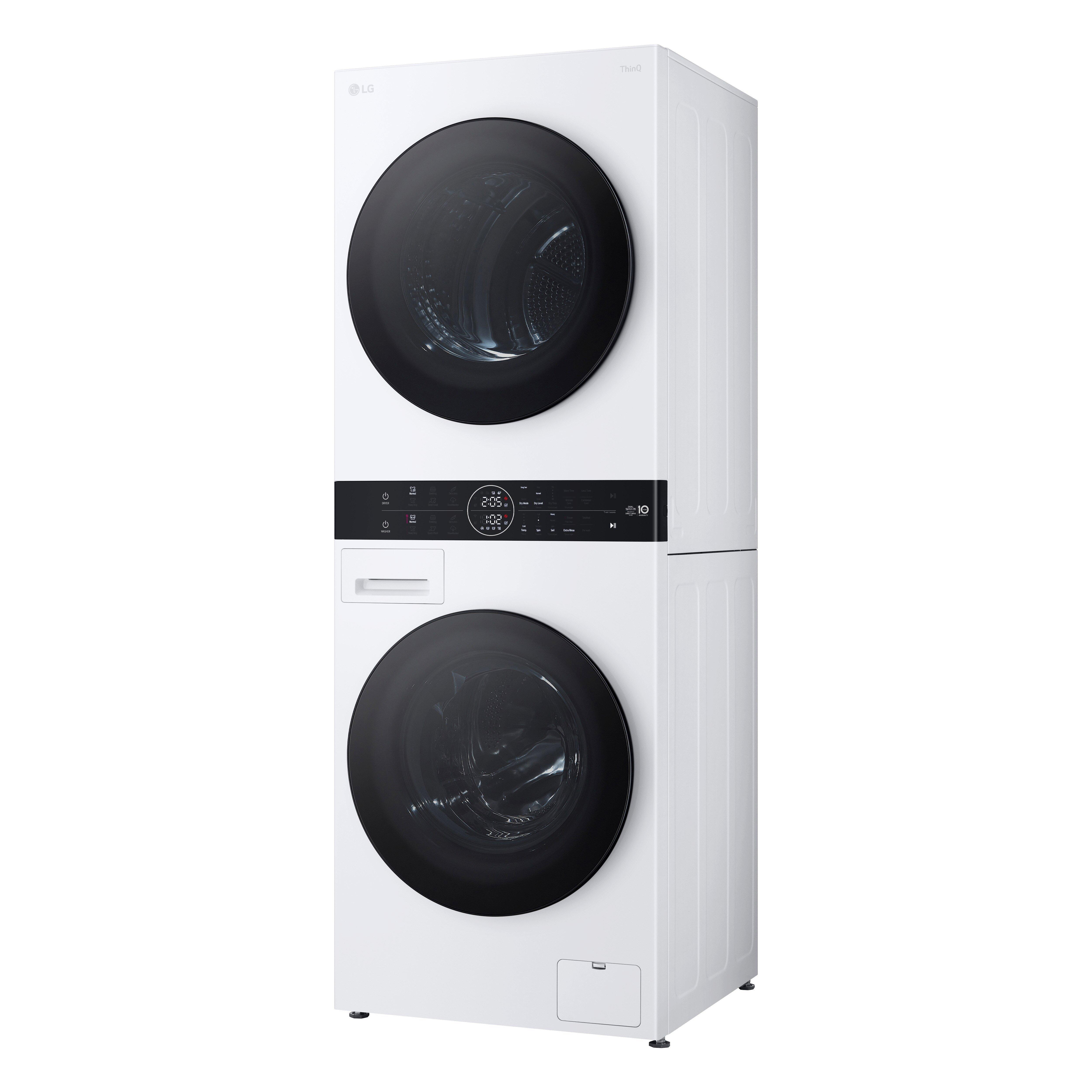 2.4 CU.FT. WASHER 4.2 CU.FT. DUAL INVERTER HEAT PUMP VENTLESS DRYER WASHTOWER WITH CENTER CONTROL AND AIDD WHITE 