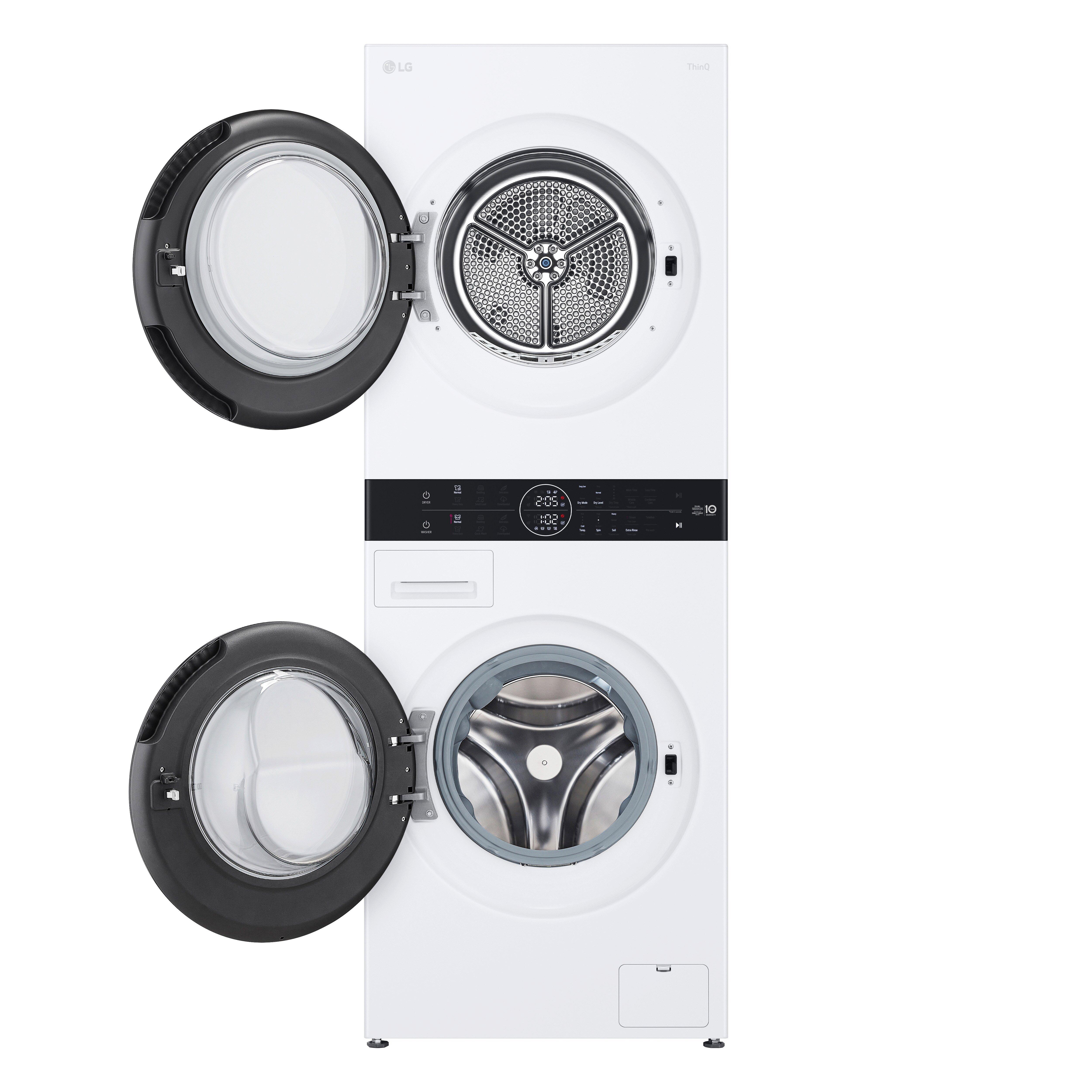 2.4 CU.FT. WASHER 4.2 CU.FT. DUAL INVERTER HEAT PUMP VENTLESS DRYER WASHTOWER WITH CENTER CONTROL AND AIDD WHITE 