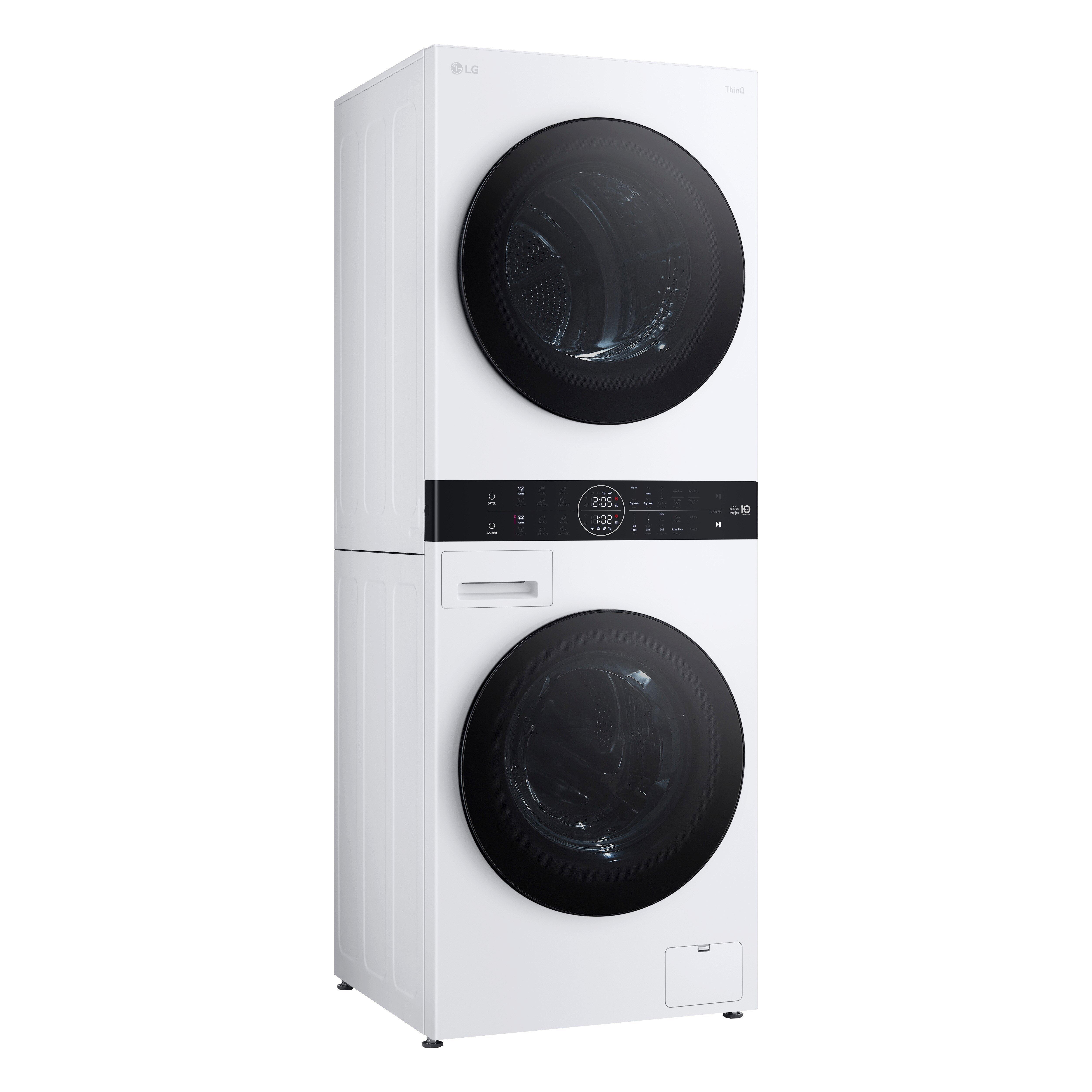 2.4 CU.FT. WASHER 4.2 CU.FT. DUAL INVERTER HEAT PUMP VENTLESS DRYER WASHTOWER WITH CENTER CONTROL AND AIDD WHITE 