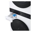 2.4 CU.FT. WASHER 4.2 CU.FT. DUAL INVERTER HEAT PUMP VENTLESS DRYER WASHTOWER WITH CENTER CONTROL AND AIDD WHITE 