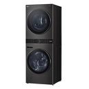 5.0 CU.FT. WASHER 7.8 CU.FT. DUAL INVERTER HEAT PUMP VENTLESS DRYER WASHTOWER WITH CENTER CONTROL AND TURBOWASH360 BLACK STEEL 