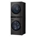 5.0 CU.FT. WASHER 7.8 CU.FT. DUAL INVERTER HEAT PUMP VENTLESS DRYER WASHTOWER WITH CENTER CONTROL AND TURBOWASH360 BLACK STEEL 