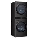 5.0 CU.FT. WASHER 7.8 CU.FT. DUAL INVERTER HEAT PUMP VENTLESS DRYER WASHTOWER WITH CENTER CONTROL AND TURBOWASH360 BLACK STEEL 
