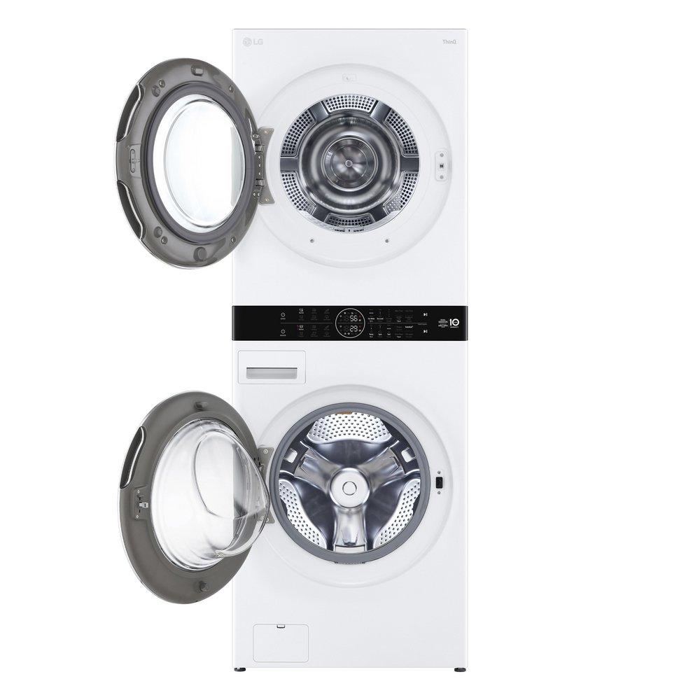 5.0 CU.FT. WASHER 7.8 CU.FT. DUAL INVERTER HEAT PUMP VENTLESS DRYER WASHTOWER WITH CENTER CONTROL AND TURBOWASH360 WHITE 