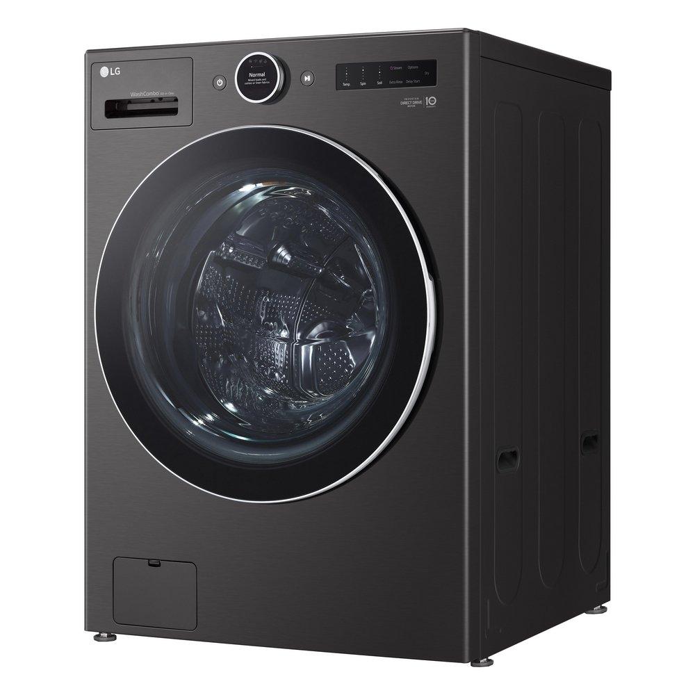 5.0 CU.FT. MEGA CAPACITY FRONT LOAD WASHER DRYER COMBO WITH TURBOWASH360 EZDISPENSE AND WI-FI CONNECTIVITY BLACK STEEL 