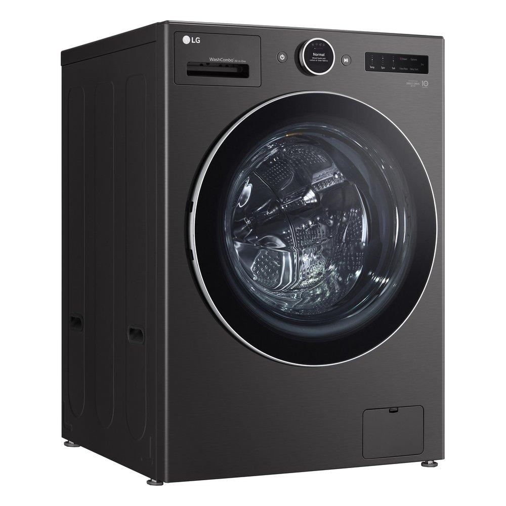 5.0 CU.FT. MEGA CAPACITY FRONT LOAD WASHER DRYER COMBO WITH TURBOWASH360 EZDISPENSE AND WI-FI CONNECTIVITY BLACK STEEL 