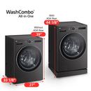 5.0 CU.FT. MEGA CAPACITY FRONT LOAD WASHER DRYER COMBO WITH TURBOWASH360 EZDISPENSE AND WI-FI CONNECTIVITY BLACK STEEL 