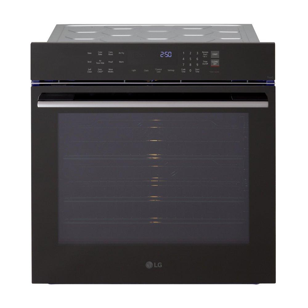 24 3.0 CU.FT SINGLE CONVECTION WALL OVEN SELF CLEAN BLACK 