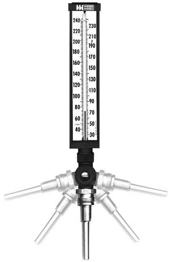 Weiss 20SD-FS Light-Powered NSF Thermometer, 2, Front Flange