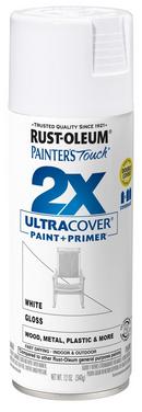 RUST-OLEUM PAINTER'S TOUCH 2X SPRAY PAINT GLOSS WHITE 12 OZ 