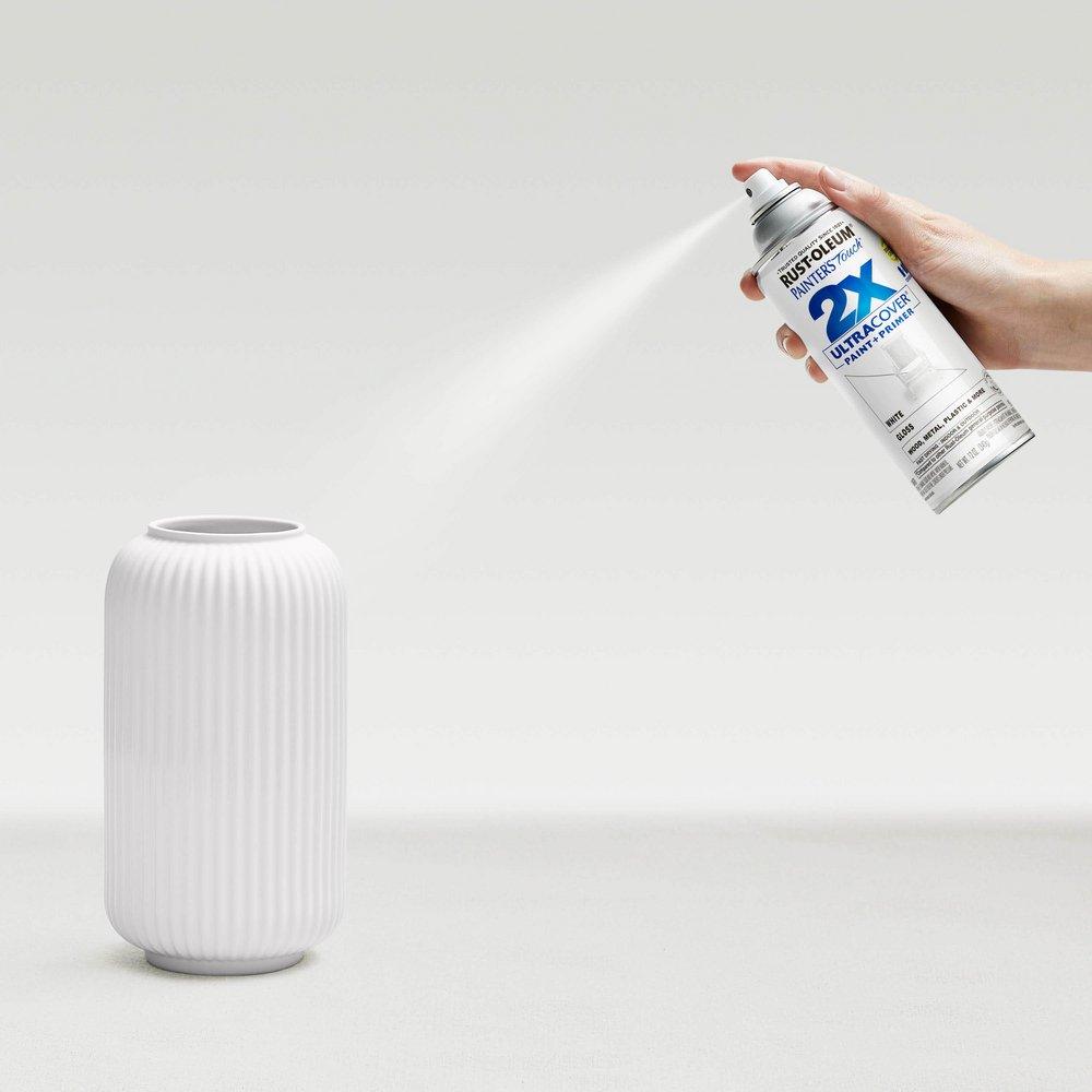 RUST-OLEUM PAINTER'S TOUCH 2X SPRAY PAINT GLOSS WHITE 12 OZ 