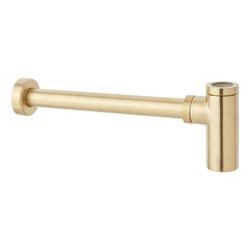 1-1/4 x 1-1/4 in. Brass Bottle Trap in Brushed Gold