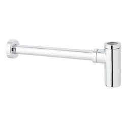 1-1/4 x 1-1/4 in. Brass Bottle Trap in Polished Chrome