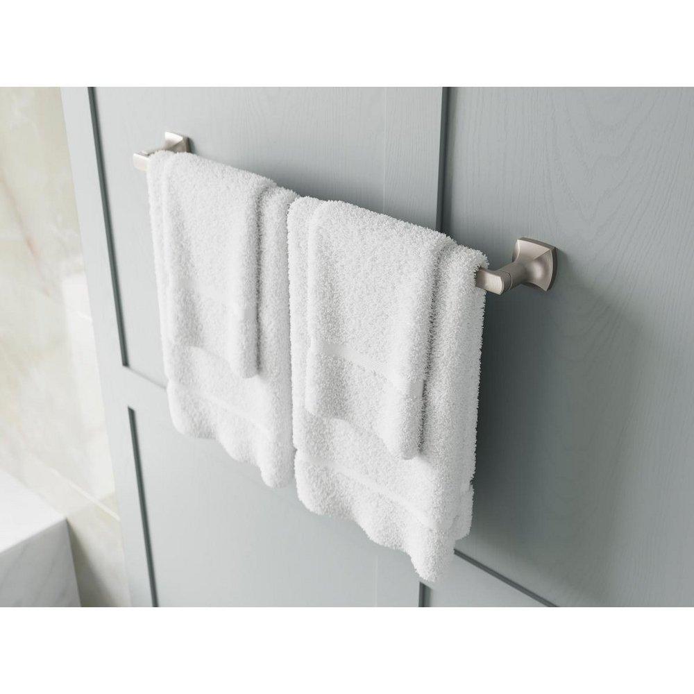 VANERI 24 IN TOWEL BAR IN SPOT DEFENSE BRUSHED NICKEL 