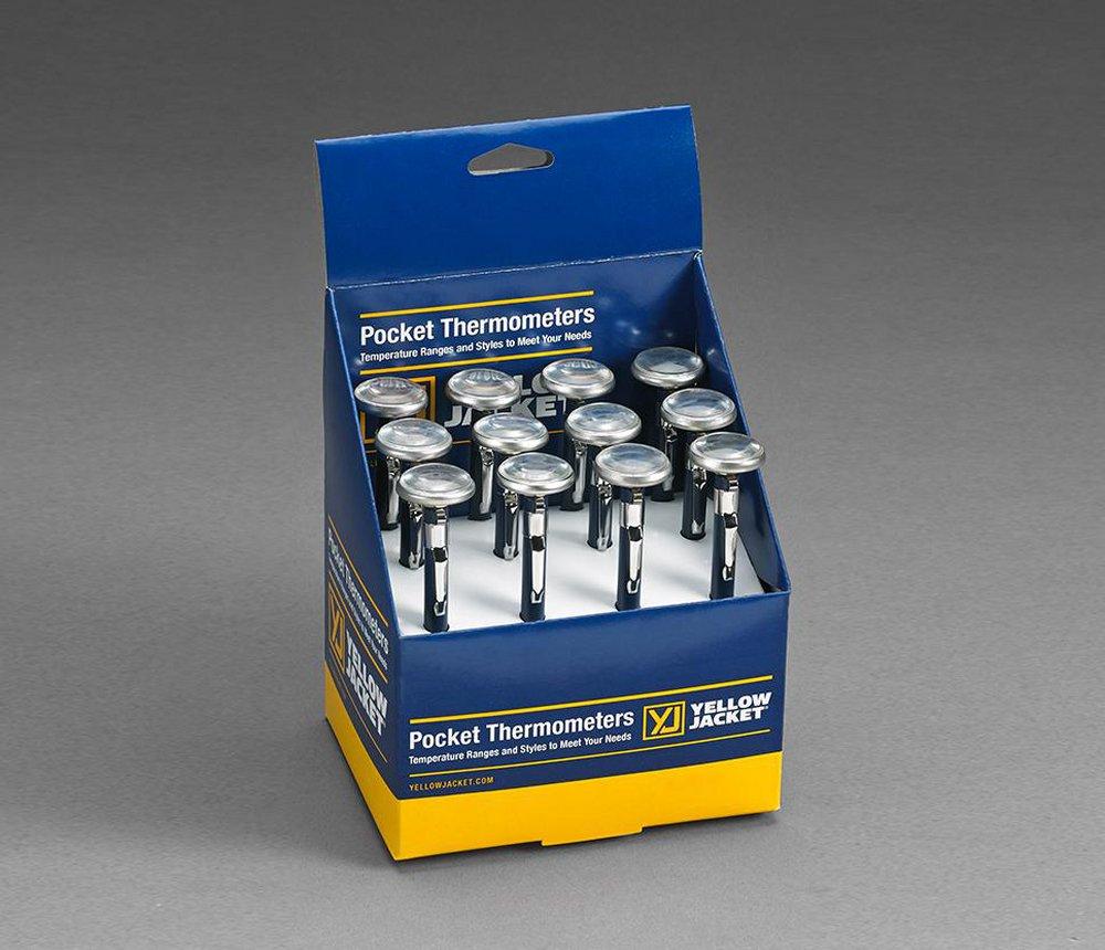 YELLOW JACKET&reg; 1 x 1-3/8 in. Pocket Thermometer 