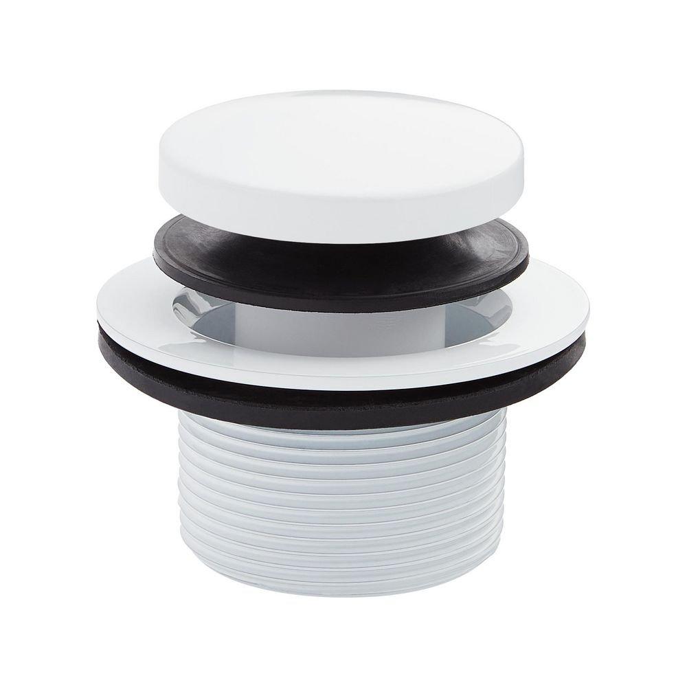 Signature Hardware White Brass Toe-Tap Drain 