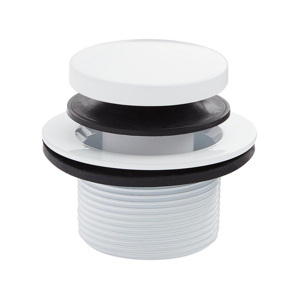 Signature Hardware White Brass Toe-Tap Drain 