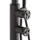 Freestanding Outdoor Shower Panel with Hand Shower in Matte Black 