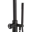 Freestanding Outdoor Shower Panel with Hand Shower in Matte Black 