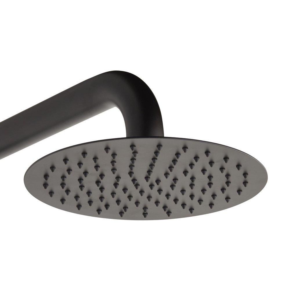 Freestanding Outdoor Shower Panel with Hand Shower in Matte Black 